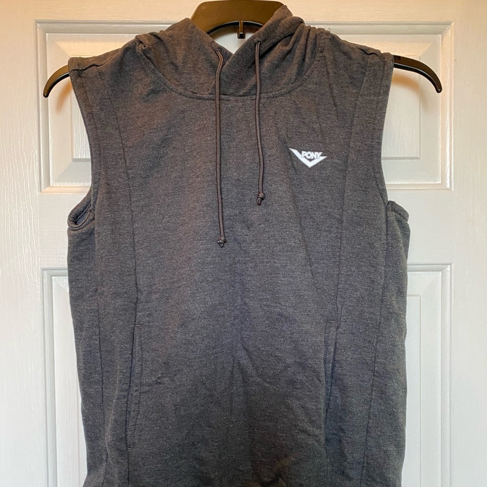 MEN’s PONY Sleeveless Sweat Hoodie size Small
